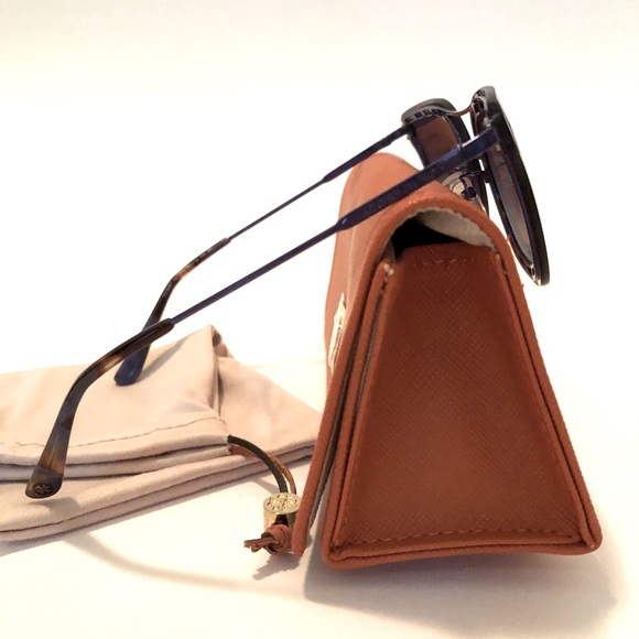 Tory Burch Sunglasses Cobalt Blue Gradient Lense - Picture 9 of 11